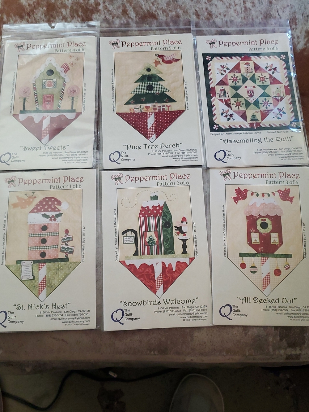 Peppermint St. Nick's Nest Quilt Pattern - Red, Green, Cream